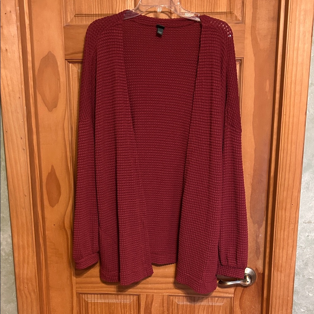 Women’s Wild Fable Open Front Cardigan Rusty Maroonish Color Size XL/XXL